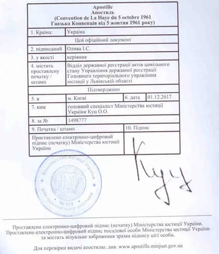 Apostille aus der Ukraine Apostille aus der Ukraine