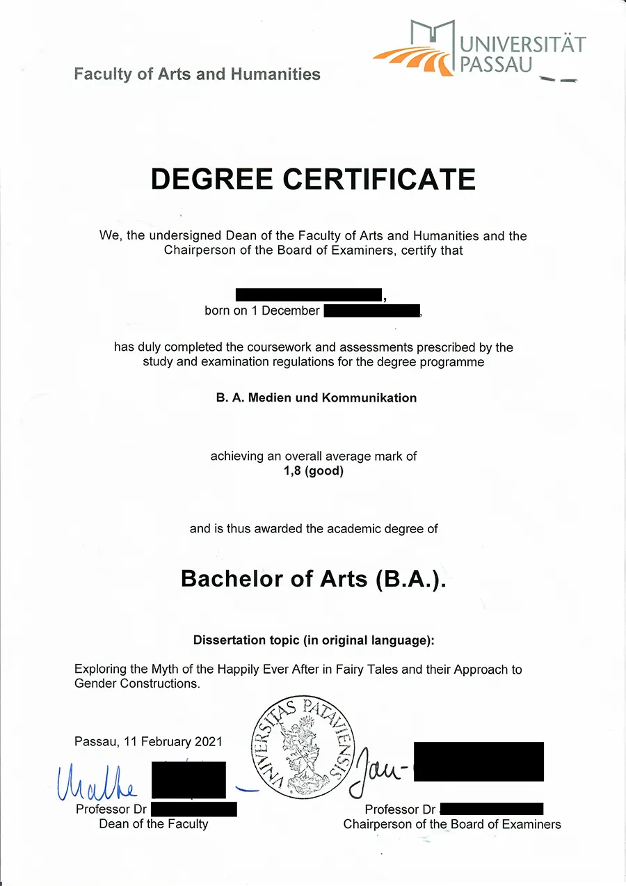 Deutschland Diploma Abschluss Apostille